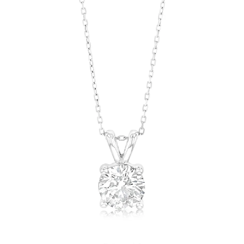 custom star sign necklace Luminesce Lab Grown Solitaire 2Ct Diamond Pendant in 9ct White Gold with Adjustable Chain custom star sign necklace Luminesce Lab Grown Solitaire 2Ct Diamond Pendant in 9ct White Gold with Adjustable Chain