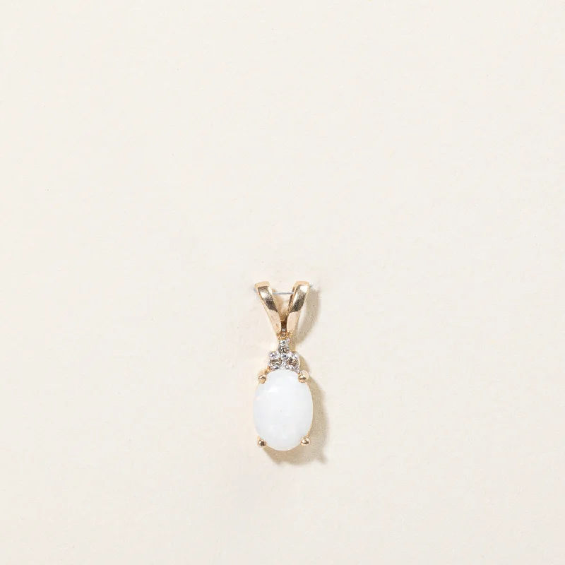 celestial meteor shower earrings Opal & Diamond Pendant | 0.70ct, 0.02ctw |