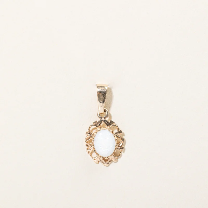 black diamond eternity band Opal Pendant | 0.85ct |