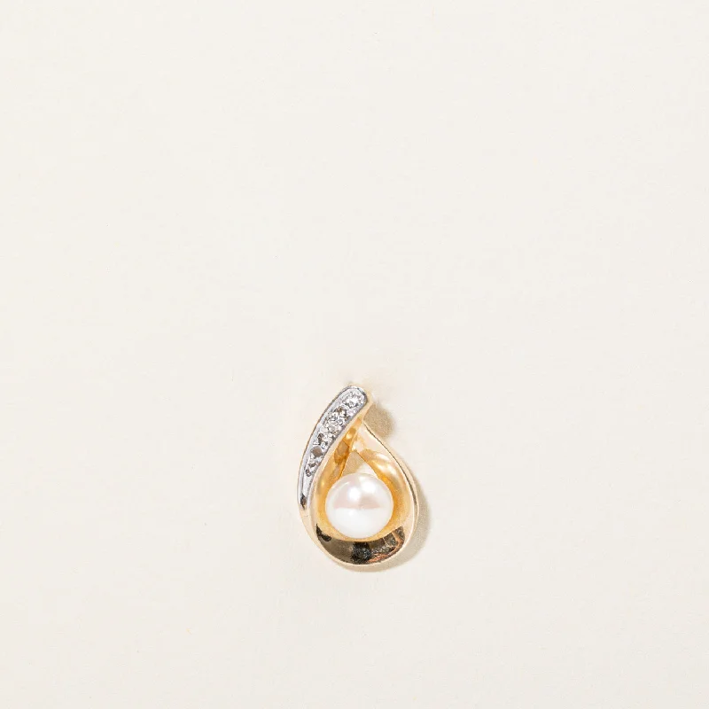 black spinel ring men Pearl & Diamond Pendant | 0.01ct |