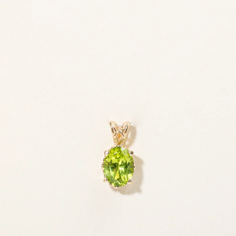 cute cat charm bracelet Peridot Pendant | 1.80ct |