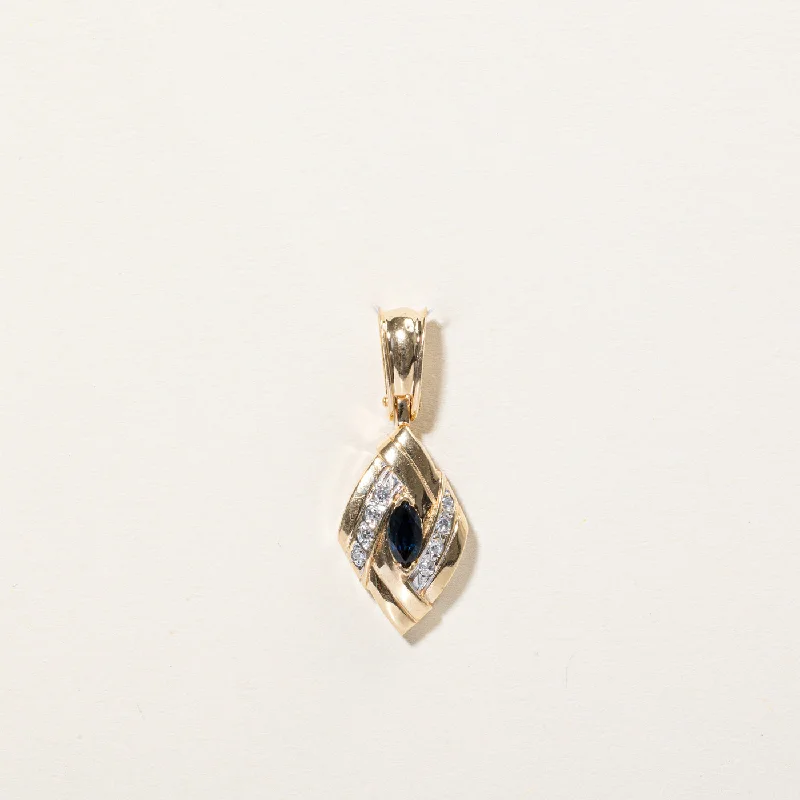 handcrafted turquoise necklace Sapphire & Diamond Pendant | 0.24ct, 0.08ctw |