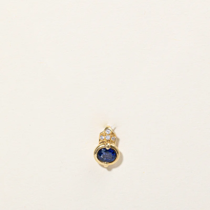 crystal drop earrings elegant Sapphire & Diamond Pendant | 0.50ct, 0.04ctw |