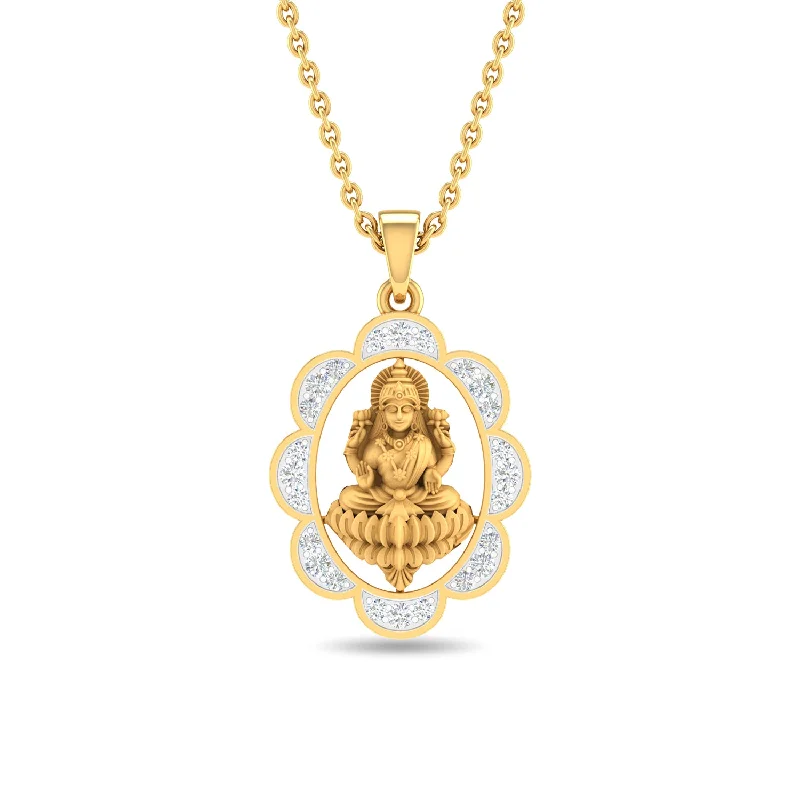 aquamarine and diamond wedding ring Shri Lakshmi Pendant