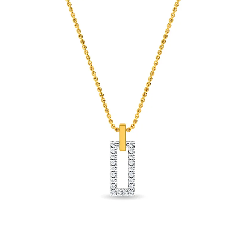 fine silver herringbone necklace Stella Pendant