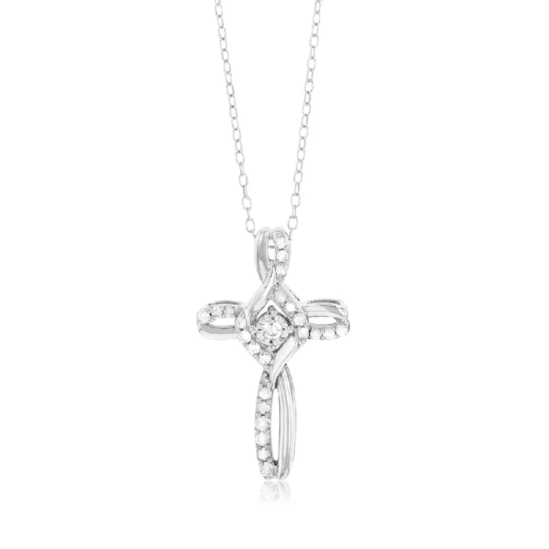 celestial star cluster earrings Sterling Silver 1/5 Carat Diamond Cross Infinity Pendant on 45cm Chain celestial star cluster earrings Sterling Silver 1/5 Carat Diamond Cross Infinity Pendant on 45cm Chain