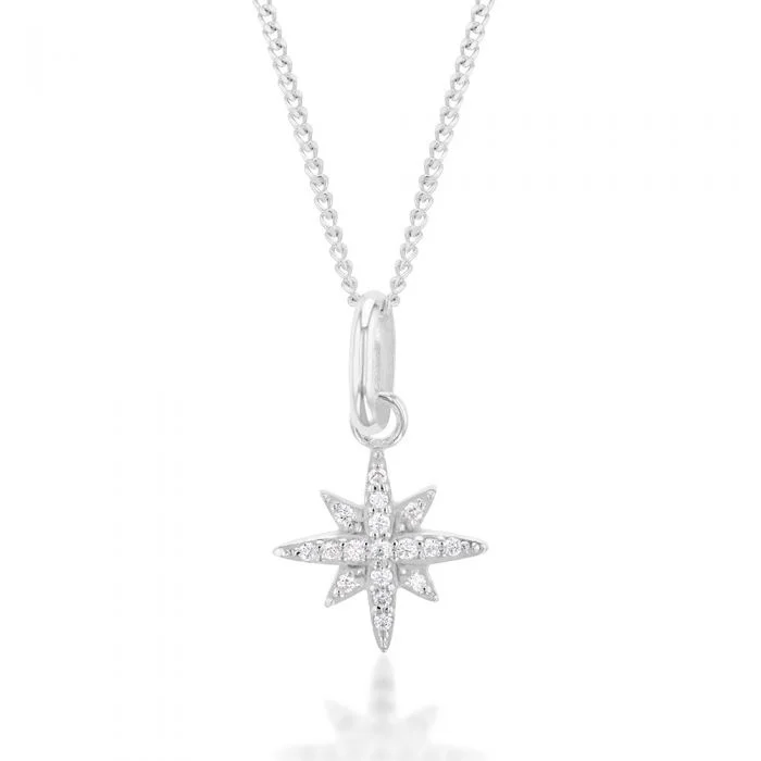 hypoallergenic earrings for sensitive ears Sterling Silver Cubic Zirconia Star Pendant hypoallergenic earrings for sensitive ears Sterling Silver Cubic Zirconia Star Pendant