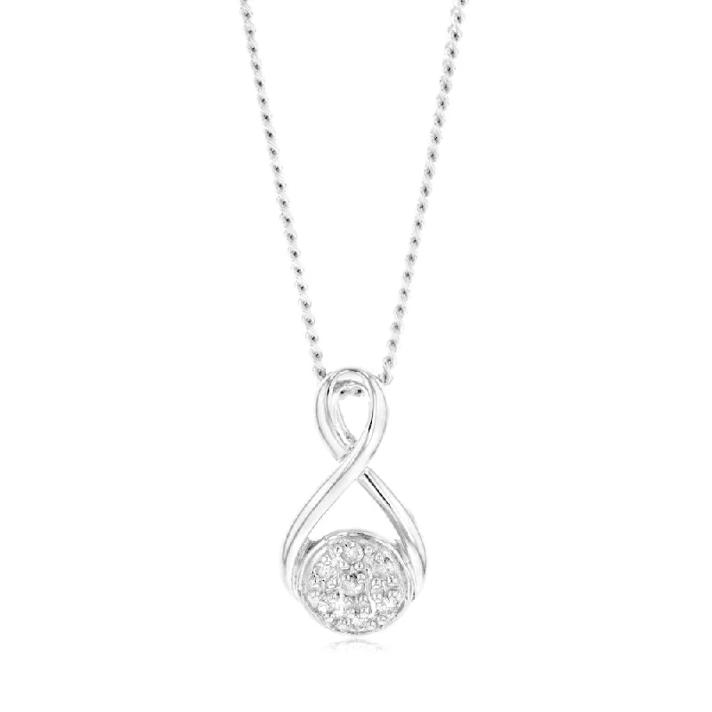 bold gothic vampire ring Sterling Silver Diamond Pendant with 7 Brilliant Cut Diamonds