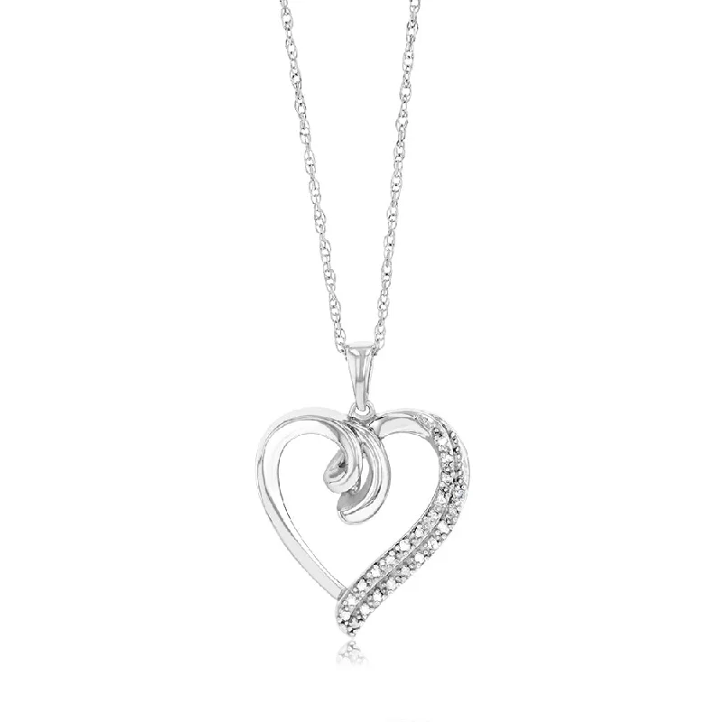 emerald cut diamond wedding ring Sterling Silver Heart Pendant with 22 Natural Diamonds on 45cm Chain emerald cut diamond wedding ring Sterling Silver Heart Pendant with 22 Natural Diamonds on 45cm Chain