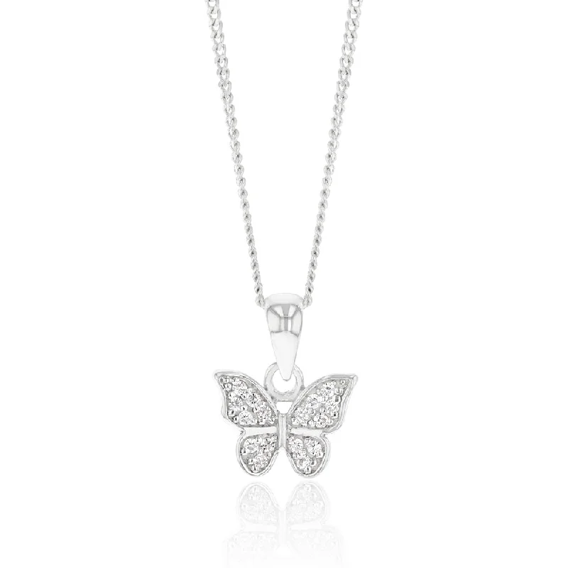 men’s braided leather bracelet Sterling Silver Zirconia Butterfly Pendant