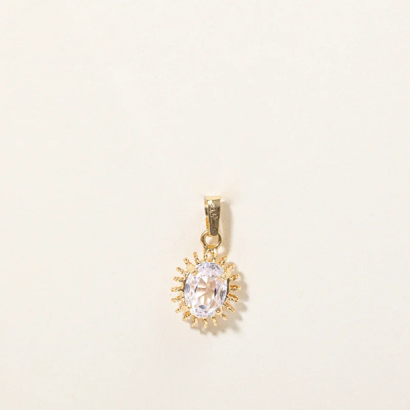 gold charm bracelet with initials Synthetic Pink Sapphire Pendant | 1.90ct |