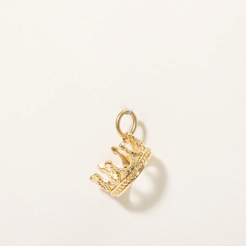 minimalist gold bracelet thin 'Tiffany & Co' 18k Yellow Gold Crown Charm