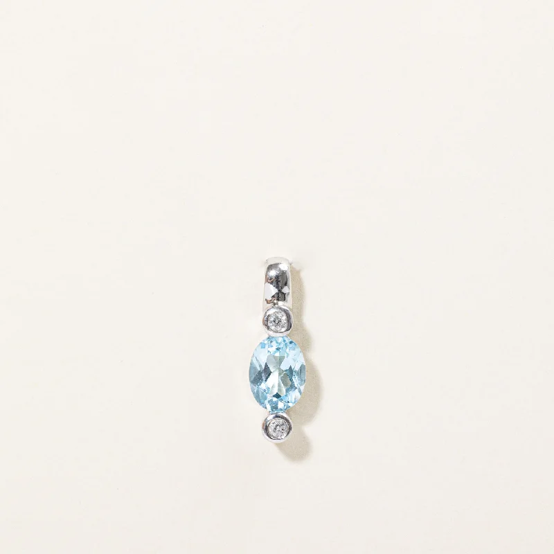 vintage-style floral brooch Topaz & Diamond Pendant | 1.40ct, 0.06ctw |