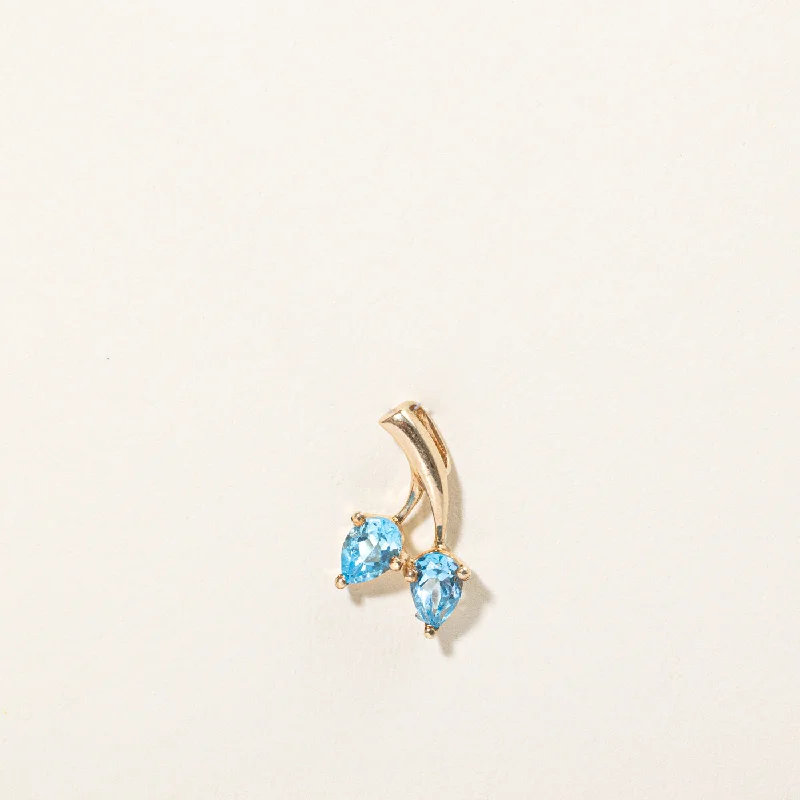 simple crescent moon ring Topaz Pendant | 0.80ctw |