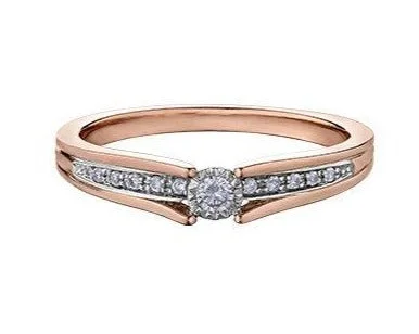 adjustable rope bracelet handmade .10CT Diamond Ring: Rose