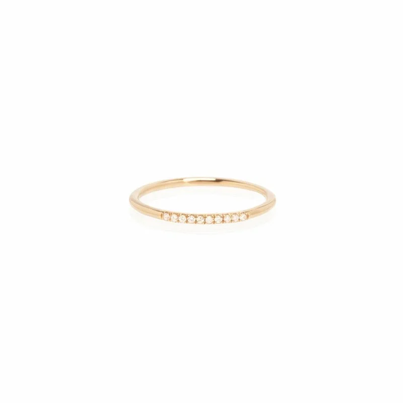 gold daisy stud earrings 10 White Diamond Pave Band Ring