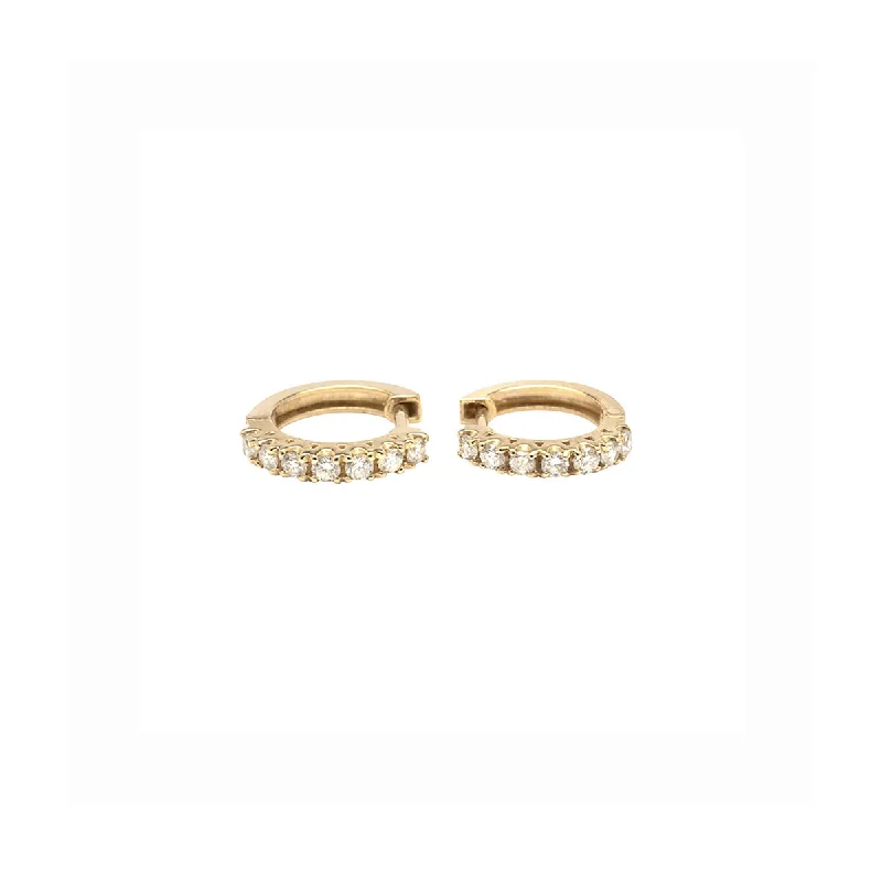 dainty birthstone ring for women 14k Diamond Huggies .25 CTW