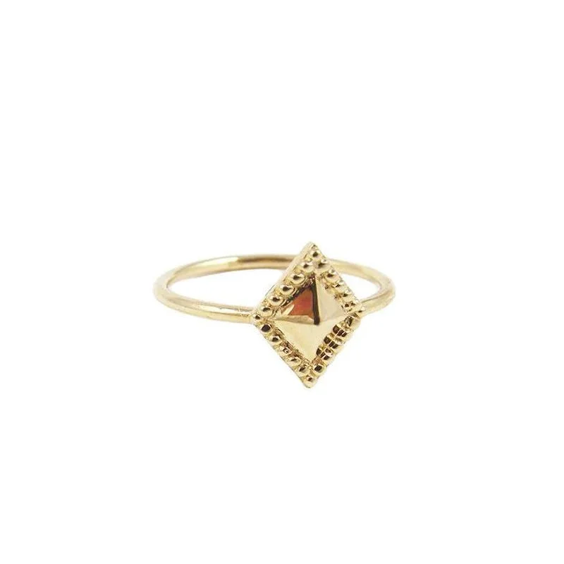 personalized zodiac birthstone necklace 14k Gold Diamond Milli Ring