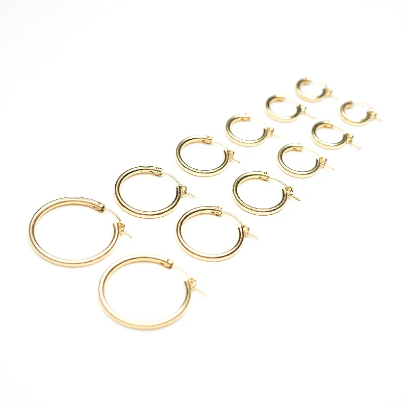 boho beaded statement necklace Gold Clasp Hoops