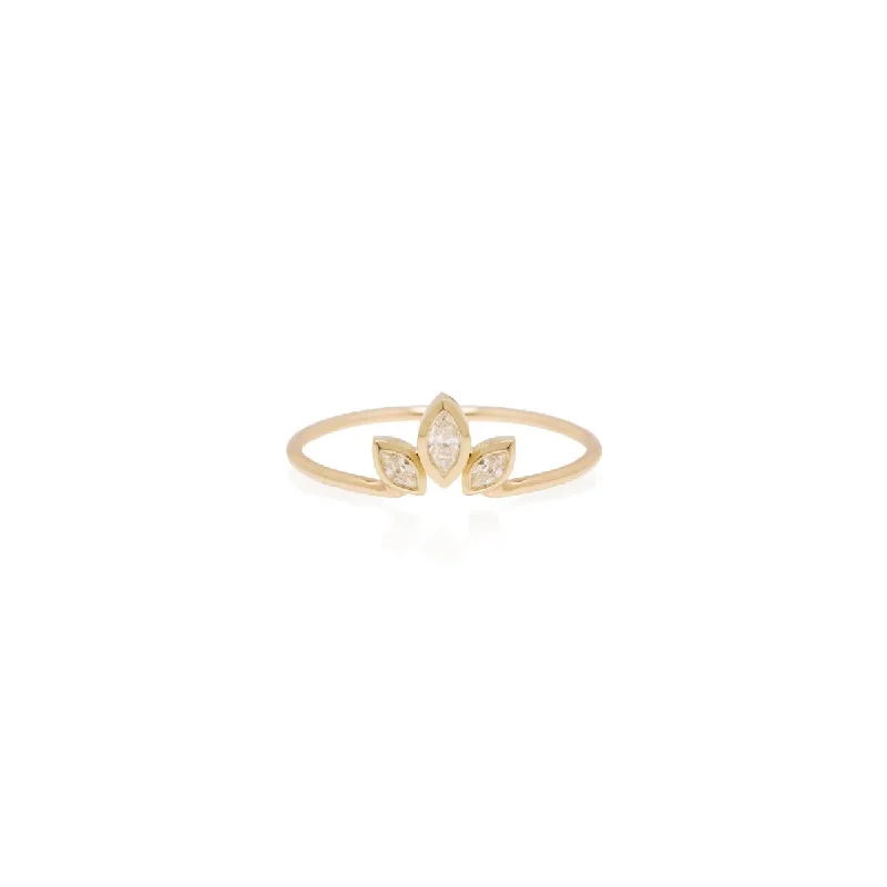 infinity knot wedding band Marquise Diamond Fan Ring