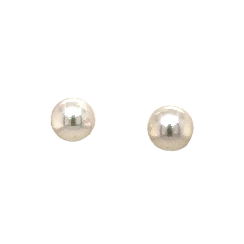 gold-plated figaro chain 14k Whit Gold Pearl Earrings