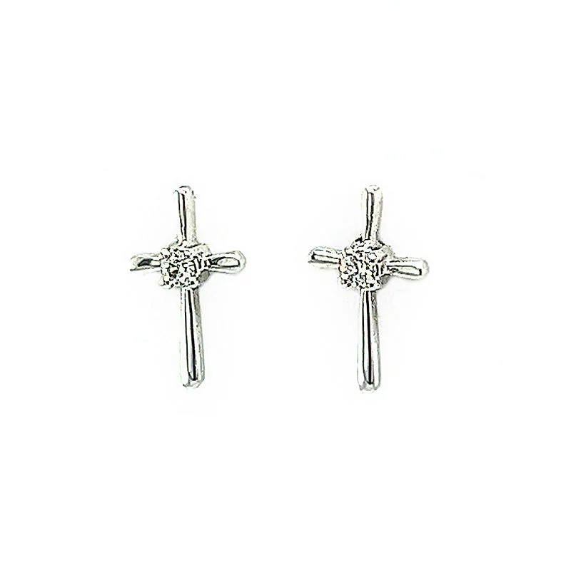 boho tassel earrings handmade Diamond Cross Earrings