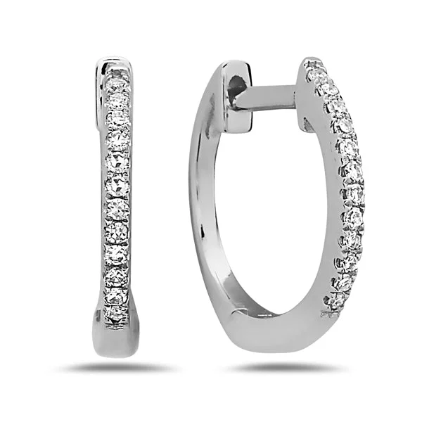 art deco diamond bracelet 14k White Gold Diamond Hoops