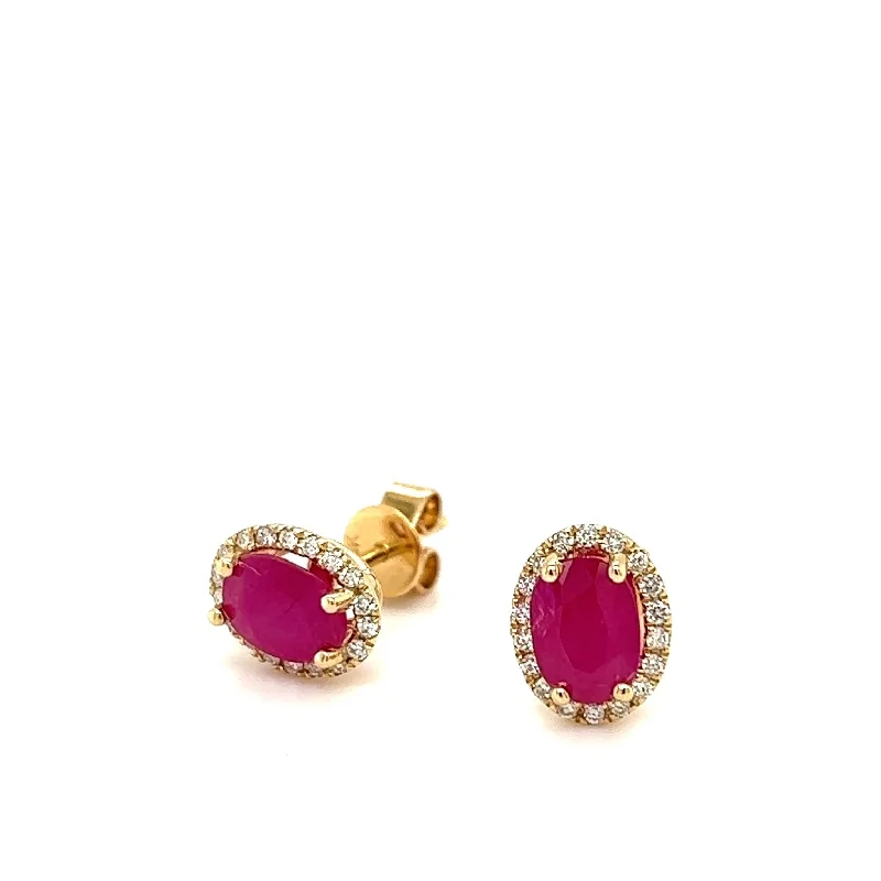 adjustable moon phase bracelet Ruby and Diamond Halo Earrings