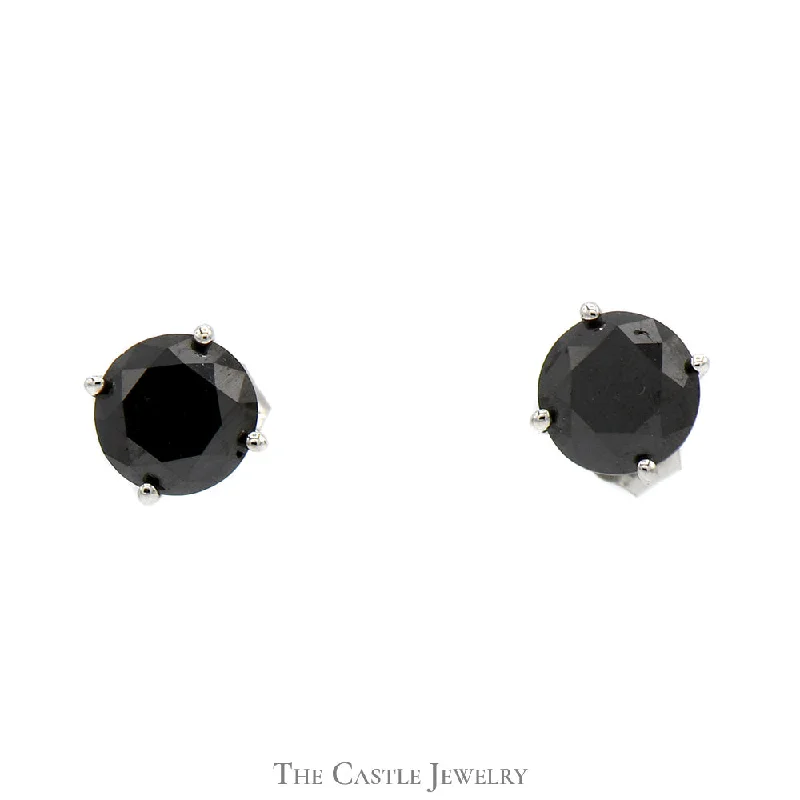 beaded wrap bracelet handmade 2cttw Black Diamond Stud Earrings in 10k White Gold