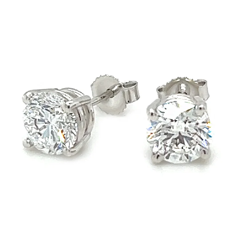 emerald cut diamond earrings 2cttw Lab Grown Diamond Earrings