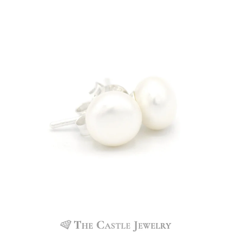 tiny star constellation bracelet 7MM Pearl Stud Earrings in Sterling Silver
