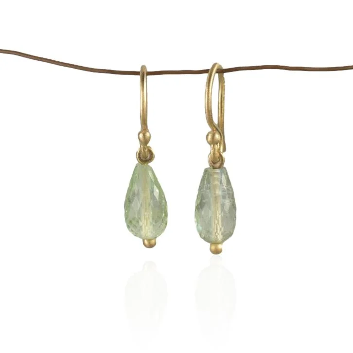 rose gold initial pendant necklace Droplet Tourmaline Earrings