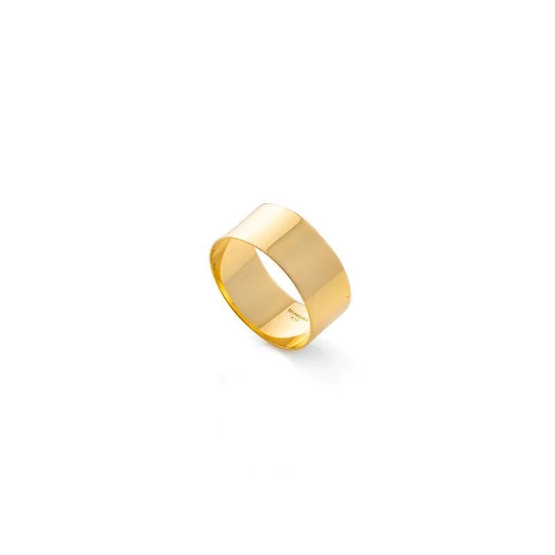 real diamond eternity band 【Made-To-Order】18k "All About Basics" Flat Wide Band Ring
