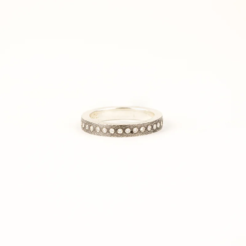 unique zodiac constellation necklace Adam 3mm Ring with Diamonds