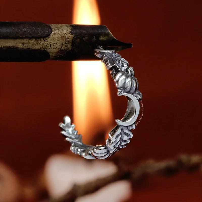 personalized couple rings Autumn Is Calling Hoop Earrings