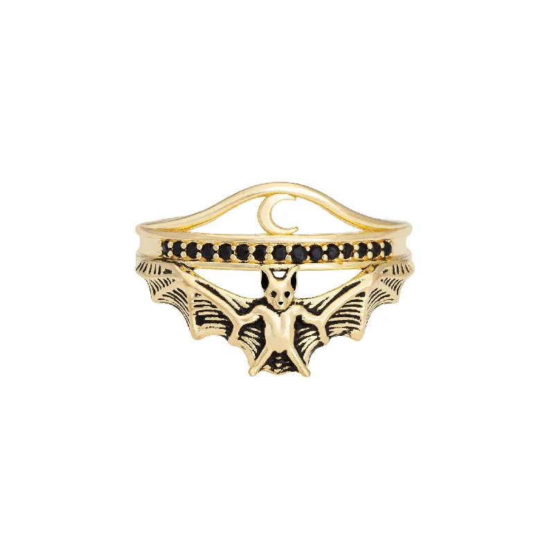 handcrafted silver cross pendant Bat Out of Hell Ring