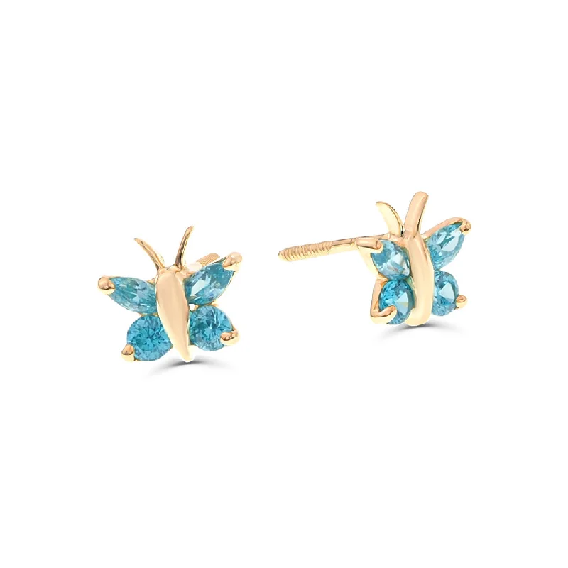 crystal drop earrings elegant Embrace Elegance with Birthstone Butterfly Screw Back Earrings in 14K Gold crystal drop earrings elegant Embrace Elegance with Birthstone Butterfly Screw Back Earrings in 14K Gold