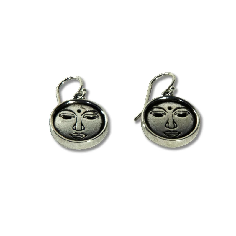 hammered gold signet ring Buddha Earrings
