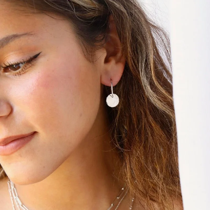hammered copper wedding band Coin Hoops