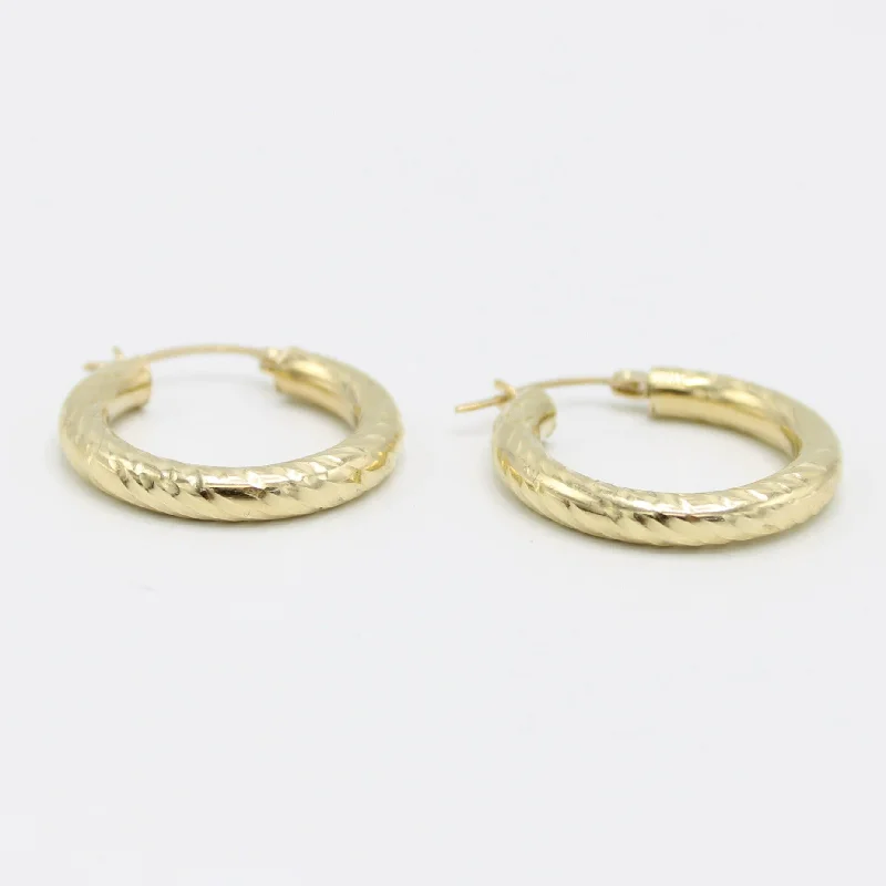 minimalist horseshoe necklace gold 14K Women's Hoops Yellow Gold