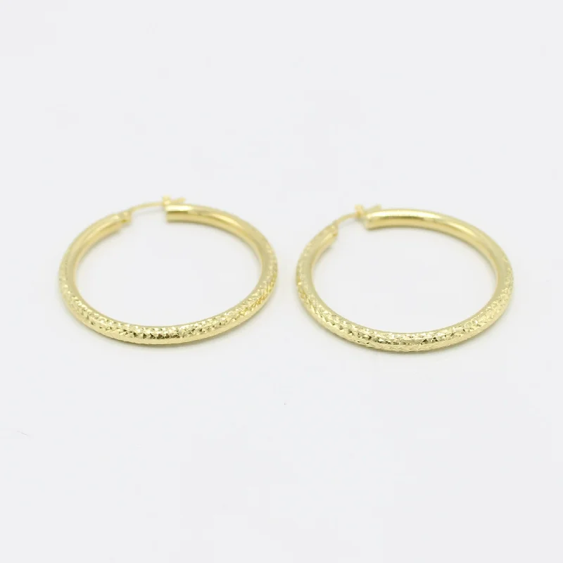 solid gold stacking rings set 14K Fancy Women's Hoops Yellow Gold