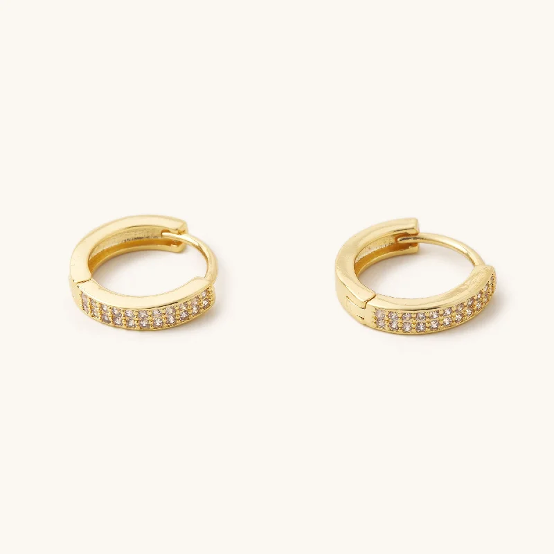 handcrafted filigree ring silver Waterproof Gold Crystal Huggies