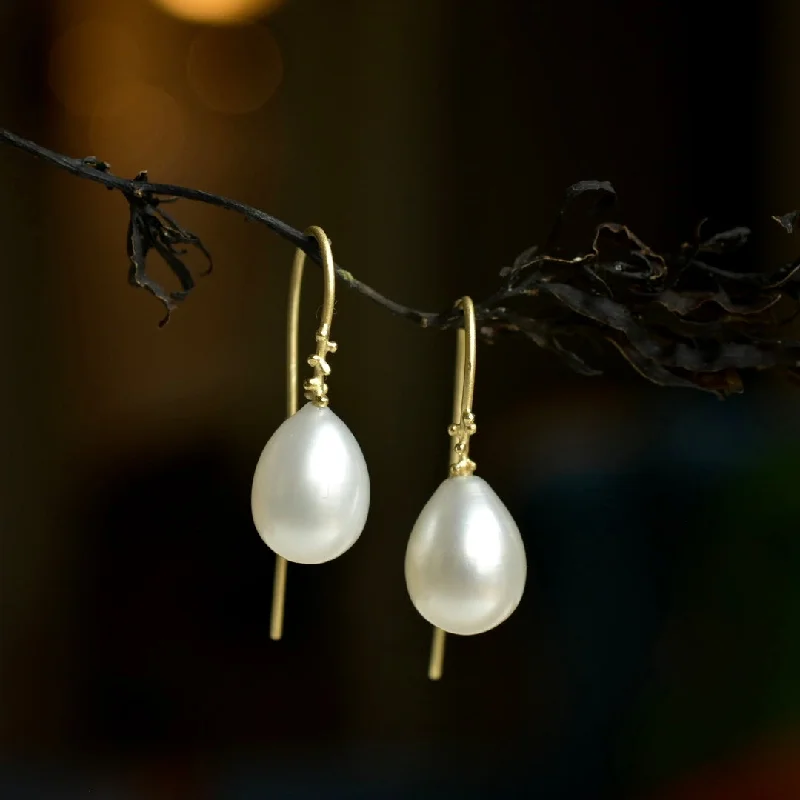 celestial zodiac sign necklace Pearl Salted Drop Earrings
