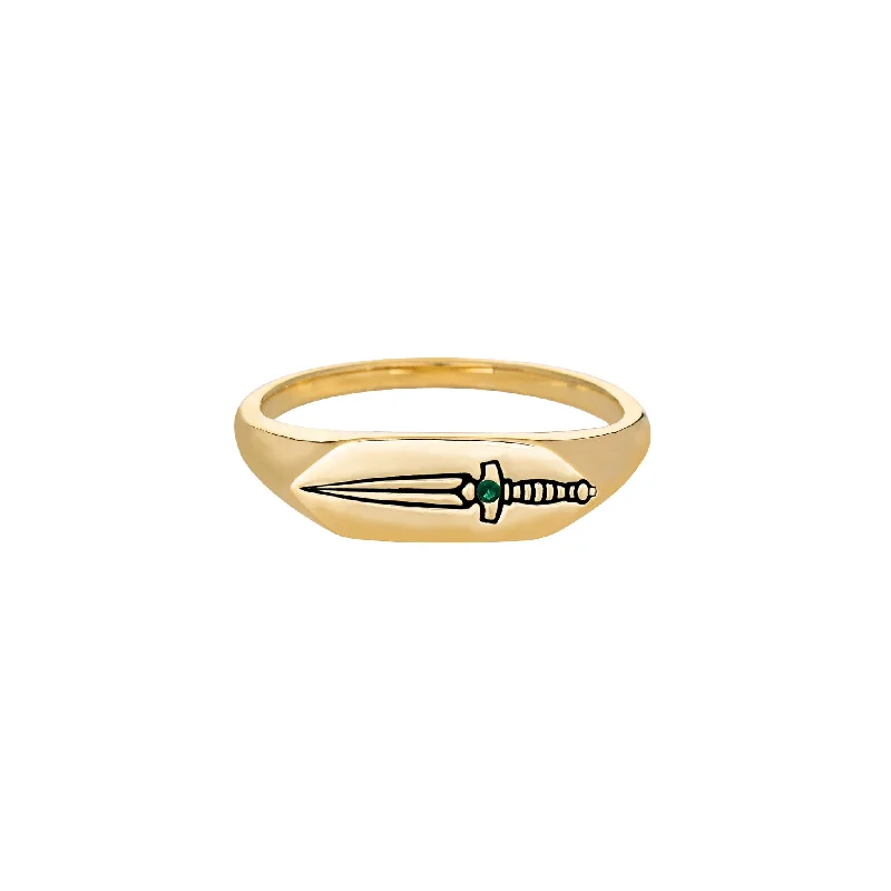infinity loop ring rose gold Dagger Ring