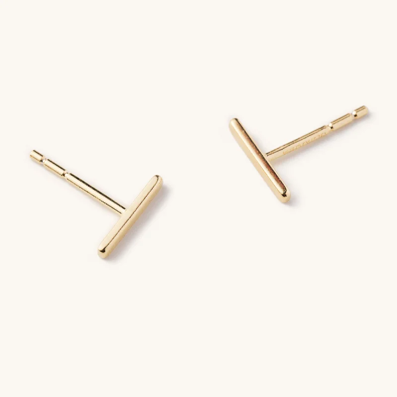 wide gold cuff bracelet Dainty Bar Studs