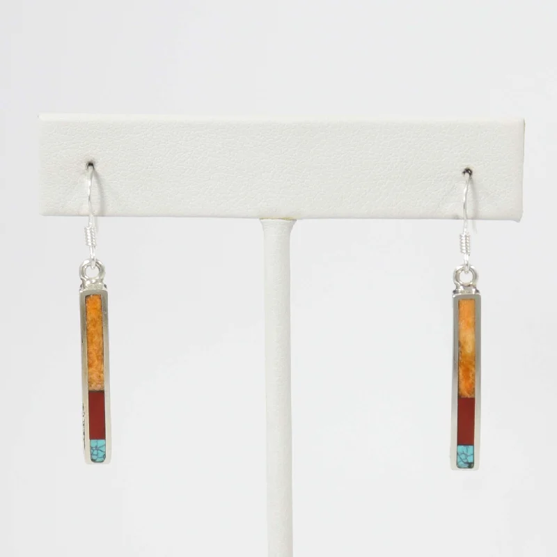 wedding band with diamonds Dancing Stick Earrings
