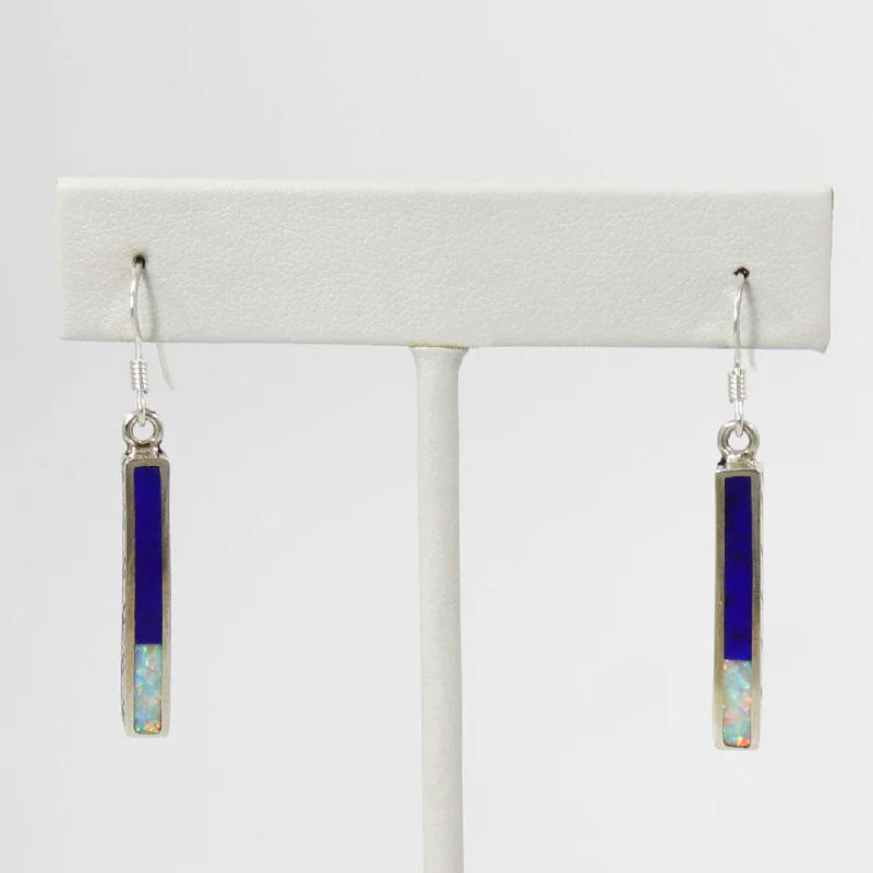 vintage platinum wedding band Dancing Stick Earrings