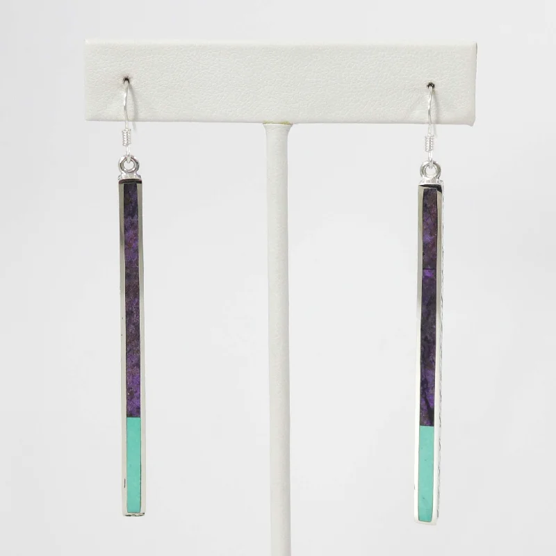 classic silver pearl earrings Dancing Stick Earrings