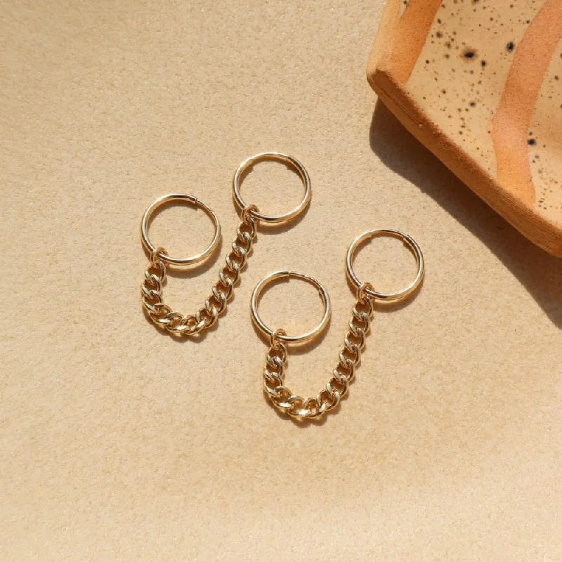 vintage marcasite brooch floral Demi Linked Hoops