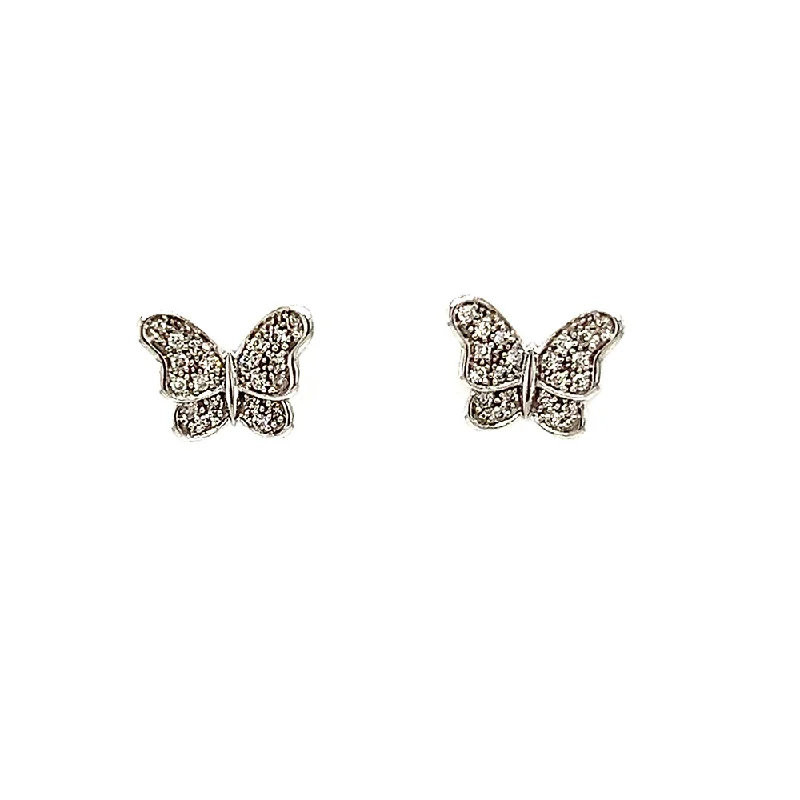 real tourmaline birthstone ring Diamond Butterfly Earrings